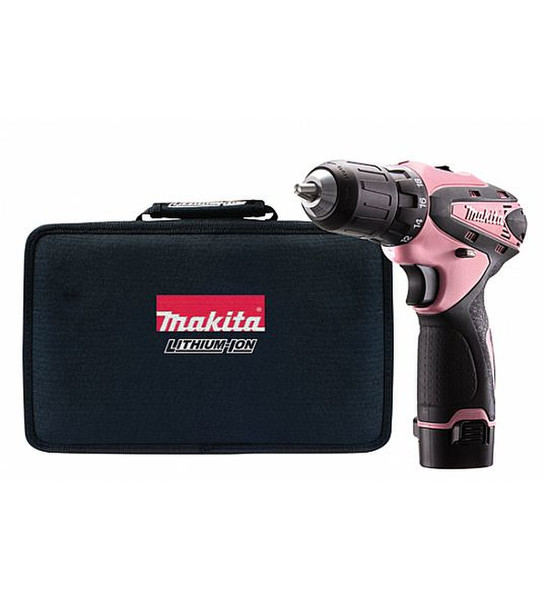 Makita DF330DWP Дрель с рукояткой пистолетного типа Литий-ионная (Li-Ion) 1.3А·ч 1000г Черный, Розовый аккумуляторная комби-дрель