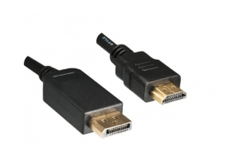DINIC DP-HDMI-3 3m DisplayPort HDMI Schwarz Videokabel-Adapter
