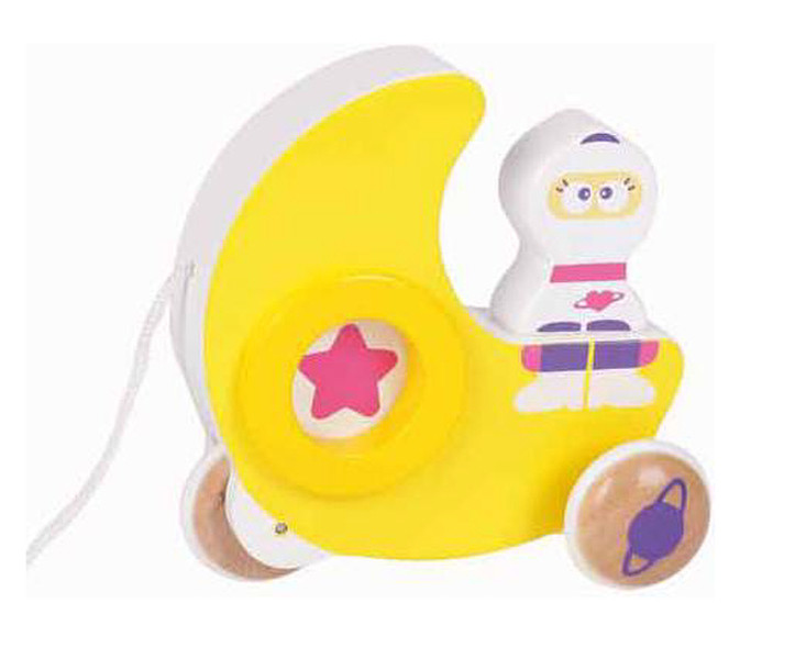 Boikido Luna White,Yellow push & pull toy