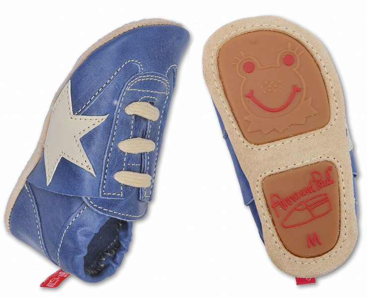 Anna und Paul STARS L Boy/Girl Sneakers Leather Beige, Blue