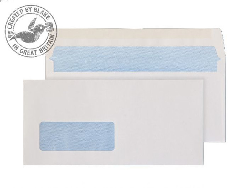 Blake Purely Everyday White Window Gummed Wallet BRE 102x216mm 80gsm (Pack 1000)