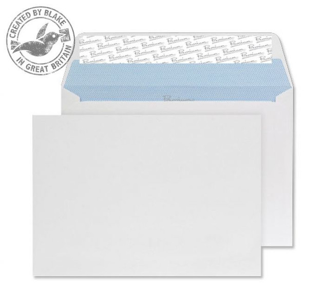 Blake Premium Office Wallet Peel and Seal Ultra White Wove C6 114x162mm 120gsm (Pack 500)