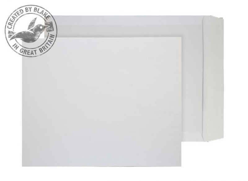 Blake Purely Packaging Board Back Pocket Peel and Seal White 394×318mm 120gsm (Pack 100)