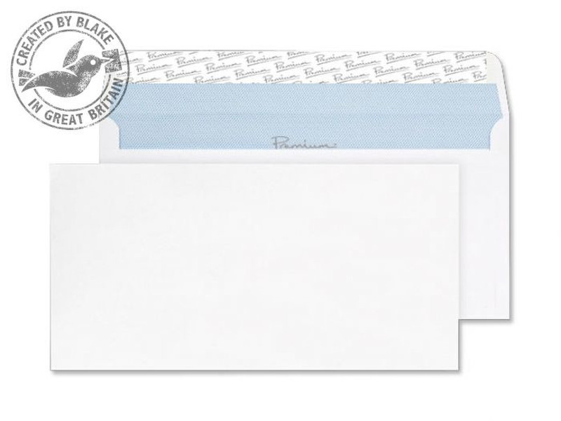 Blake Premium Office Wallet Peel and Seal Ultra White Wove DL 110x220mm 120gsm (Pack 25)