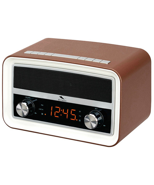 Sytech SY-1658 Uhr Schwarz, Braun Radio