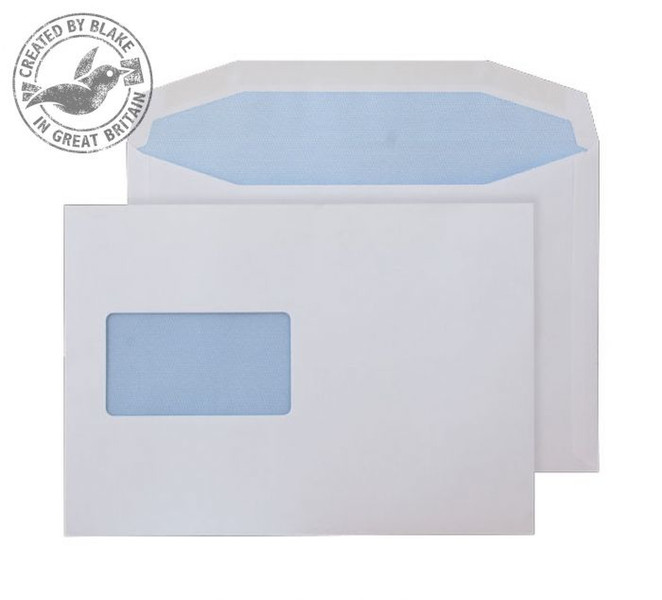 Blake Purely Everyday White Window Gummed Mailing Wallet C5 162x229mm 90gsm (Pack 500)