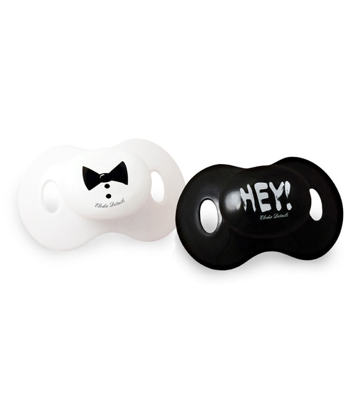 Elodie Details HEY Bowtie! Classic baby pacifier Silicone Black,White