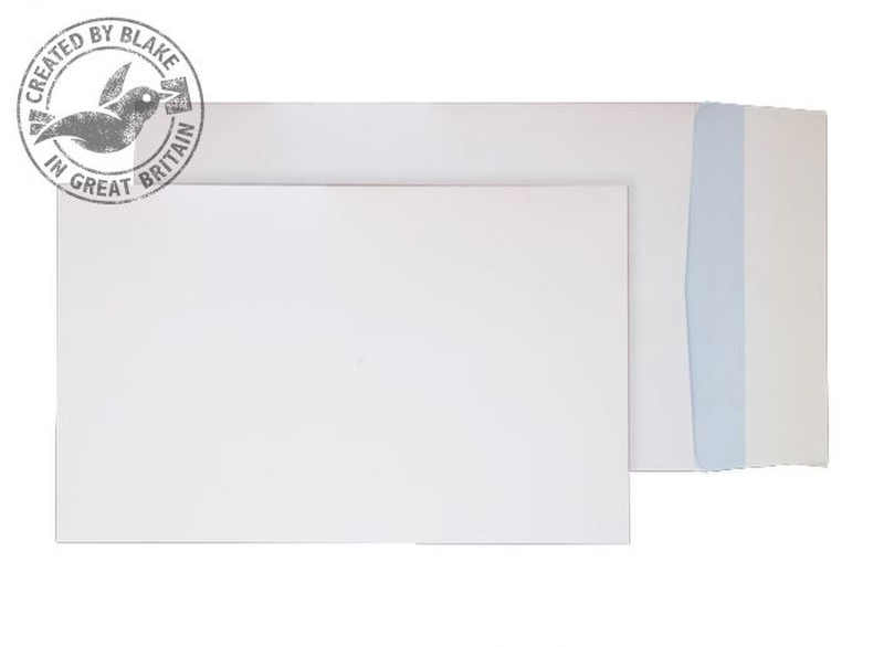 Blake Purely Packaging White Peel and Seal Board Back C4 324x229x50mm 120gsm (Pack 125)