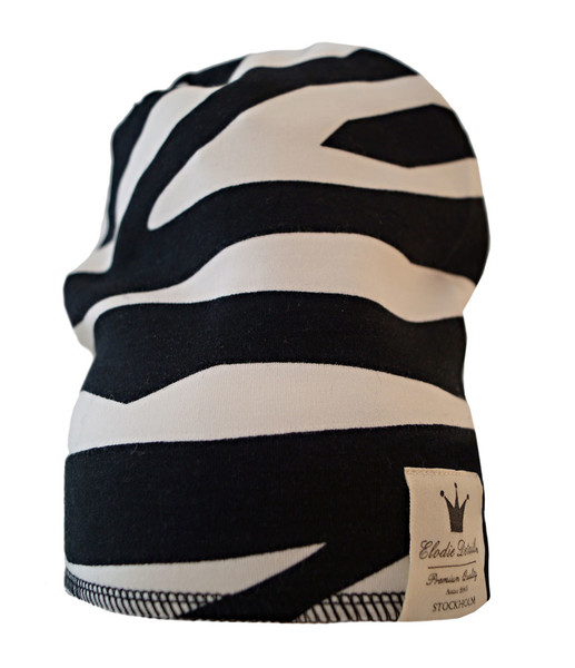 Elodie Details Winter Beanie Zebra Sunshine Дети Встроенные в шапку Микрофибра Черный, Белый