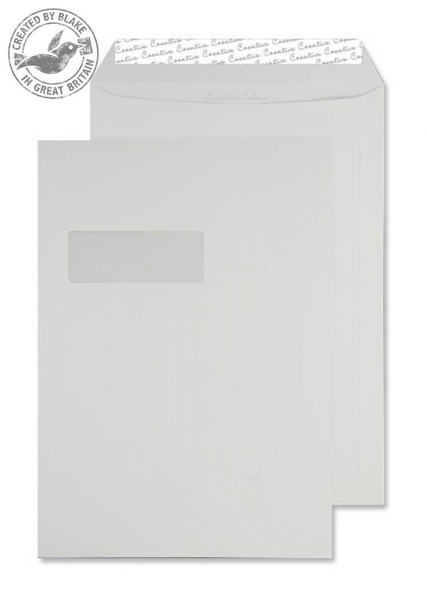 Blake Creative Colour Pocket Peel and Seal Window Milk White C4 324×229mm 120gsm (Pk 250)