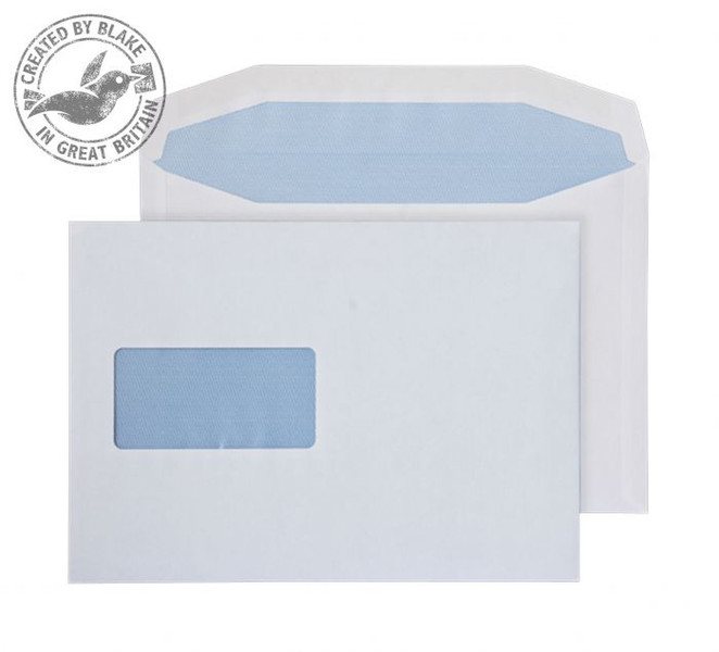Blake Purely Everyday White Window Gummed Mailer C5+ 162X238mm 90gsm (Pack 500) window envelope