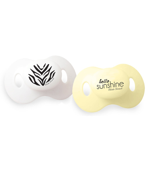 Elodie Details Zebra Sunshine Free-flow baby pacifier Silikon Schwarz, Weiß, Gelb