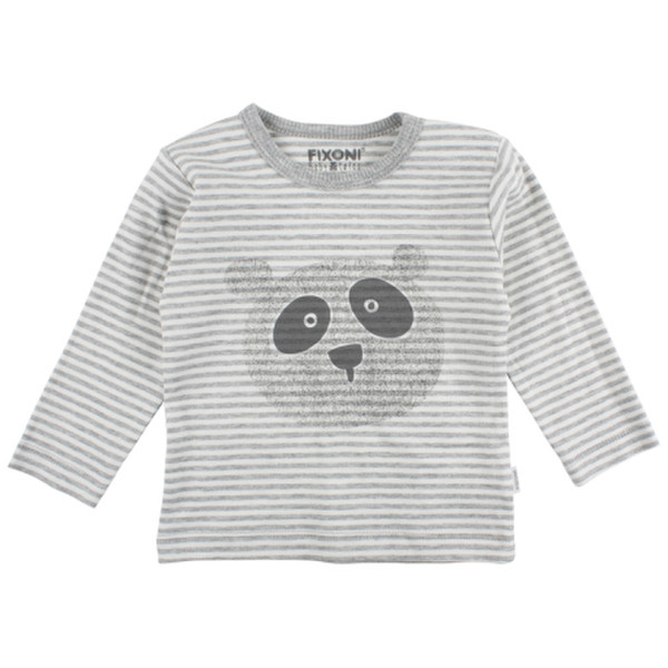 FIXONI 3257400-31/56 Junge/Mädchen T-shirt Baumwolle Grau, Weiß Baby Shirt/Top
