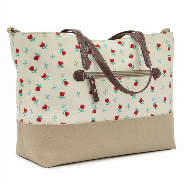 Pink Lining TULIPS Tote bag Canvas Beige