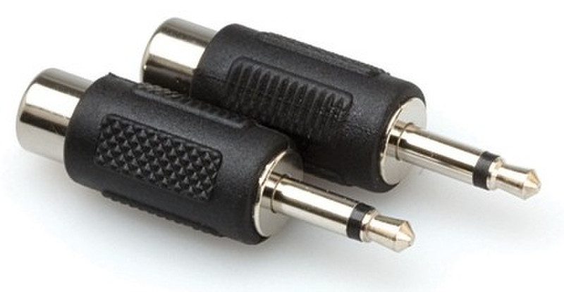 Hosa Technology RCA/3.5 mm TS 3.5 mm TS RCA Black cable interface/gender adapter