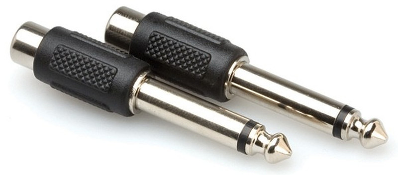 Hosa Technology RCA/6.35 mm TS 6.35 mm TS RCA Schwarz Kabelschnittstellen-/adapter