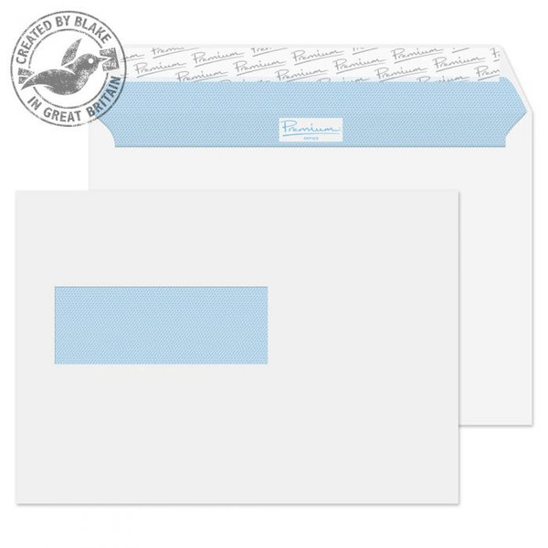 Blake Premium Office Ultra White Wove Wallet Peel and Seal Dutch Window C5 (Pack 500)