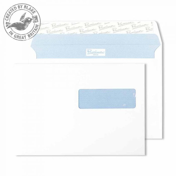 Blake Premium Office Ultra White Wove Wallet Peel and Seal Swedish Window C5 (Pack 500)