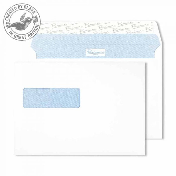 Blake Premium Office Ultra White Wove Wallet Peel and Seal Norwegian Window C5 (Pk 500)
