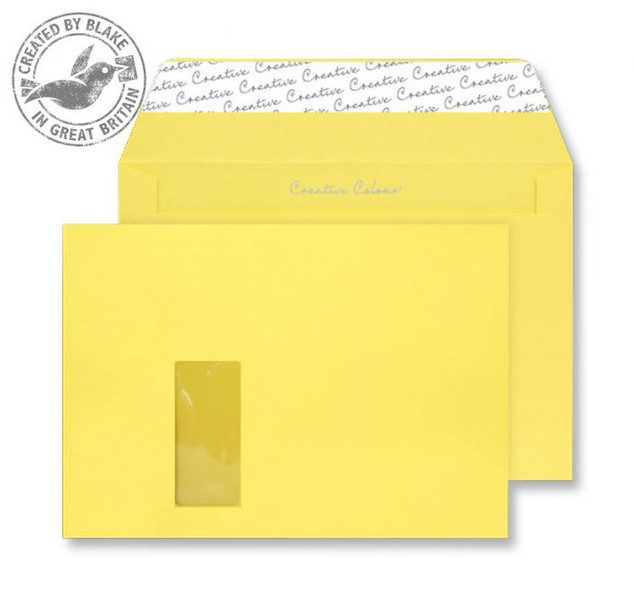 Blake Creative Colour Banana Yellow Peel and Seal Wallet Window C4 229x324mm (Pack 250)