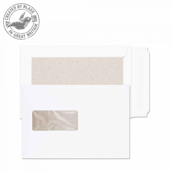 Blake Purely Packaging Board Back Pocket Peel and Seal Window White C5 120gsm (Pack 125)