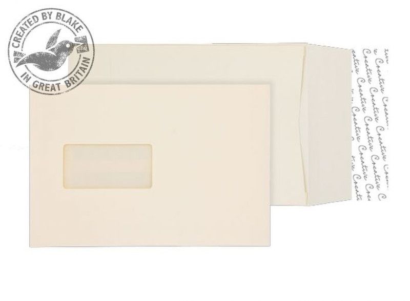 Blake Creative Colour Gusset Pocket Peel and Seal Window Cream Wove C5 140gsm (Pk 125) window envelope