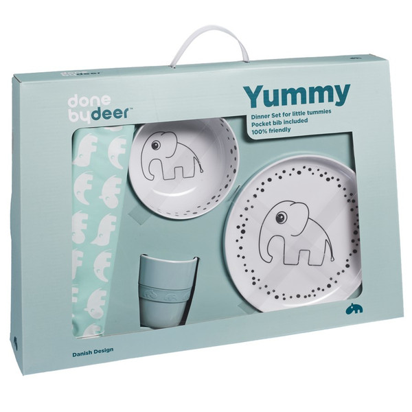 Done by Deer Happy Dots Yummy Dinner Set, blue