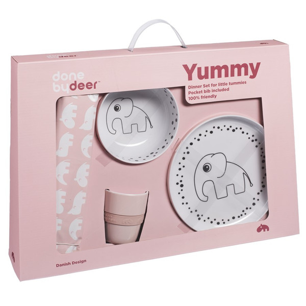 Done by Deer Happy Dots Yummy Dinner Set, powder