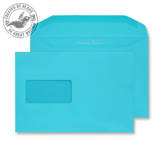 Blake Creative Colour Cocktail Blue Gummed Wallet Window C5+ 162x235mm 120gsm (Pack 500)