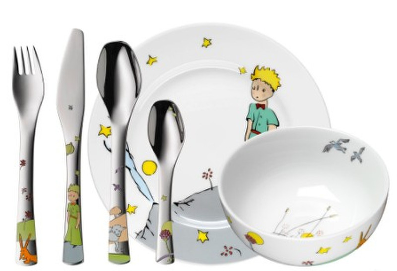 WMF 12.9405.9964 Toddler cutlery set White Porcelain,Stainless steel toddler cutlery