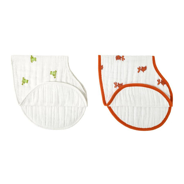 aden + anais mod about baby 2-pack Feeding/messy bib Хлопок Зеленый, Красный, Белый