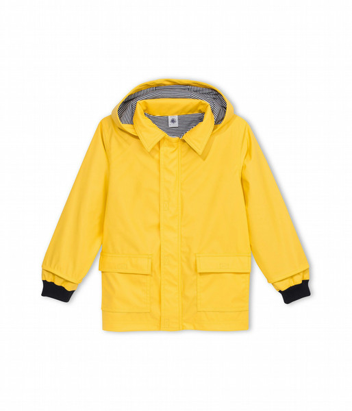 Petit Bateau 1257068050 Girl Jacket Polyester Yellow baby raincoat