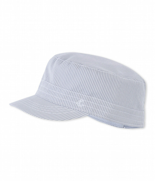 Petit Bateau 1620599010 Дети Плоская шляпа Хлопок Серый, Белый шапка