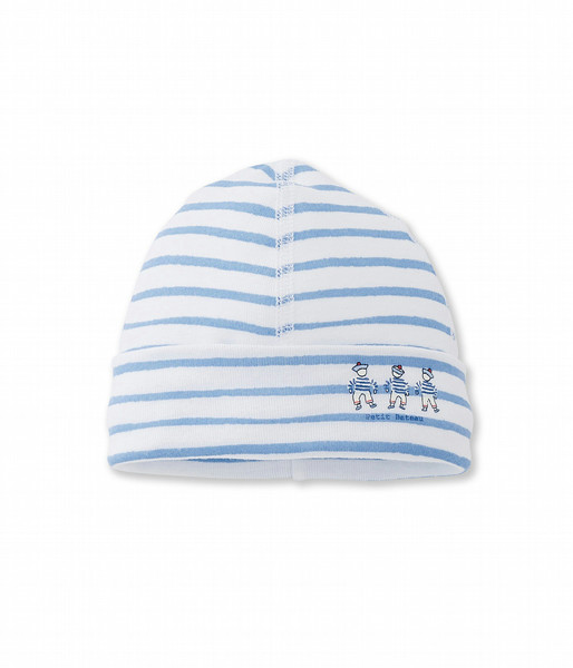 Petit Bateau 1633724000 Boy Beanie Cotton Blue,White