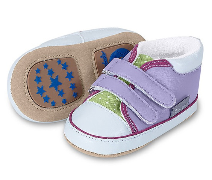 Sterntaler 2301514 Boy/Girl Booties Cotton, Leather Violet, White
