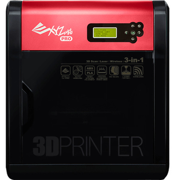 XYZprinting da Vinci 1.0 Pro 3-in-1 Производство методом наплавления нитей (FFF) Wi-Fi Черный, Красный 3D-принтер