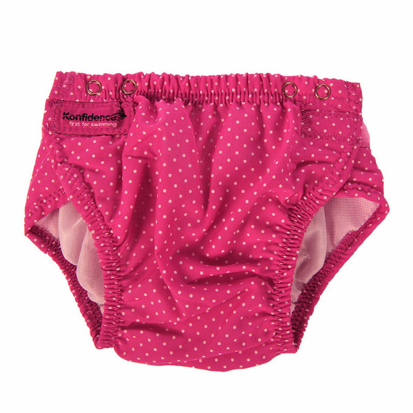 Konfidence AquaNappy Girl Swim diaper Plastic,Polyester,Thermoplastic polyurethane (TPU),Velcro Pink