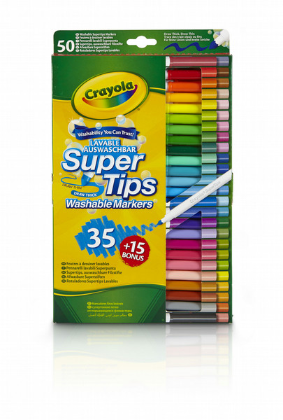 Crayola 35+15 Supertips markers Мульти 50шт маркер с краской