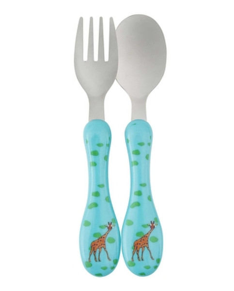 Lässig Wildlife Giraffe Toddler cutlery set Blau ABS Synthetik, Edelstahl