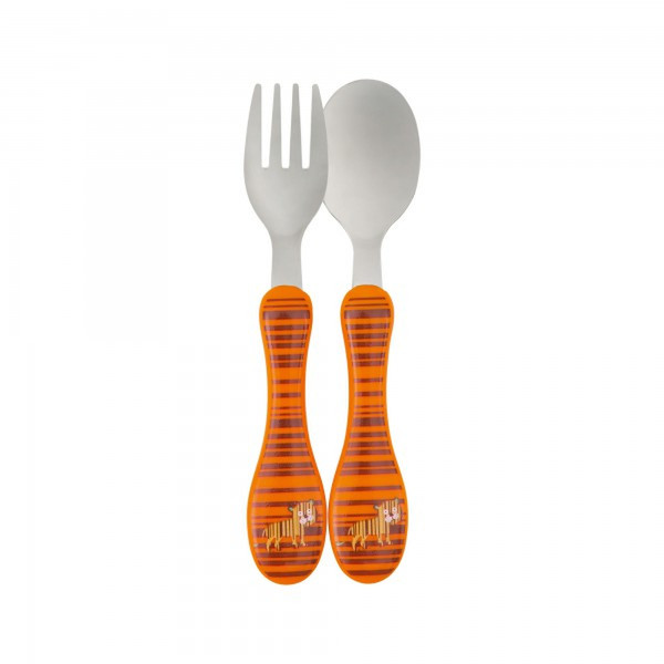 Lässig Wildlife Tiger Toddler cutlery set Оранжевый ABS синтетика, Полистирол, Нержавеющая сталь
