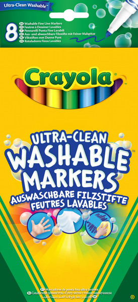 Crayola 8 Ultra Clean Fineline Washable Markers