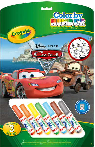 Crayola Disney Color by numbers Disney Cars 3страниц Набор листов-раскрасок