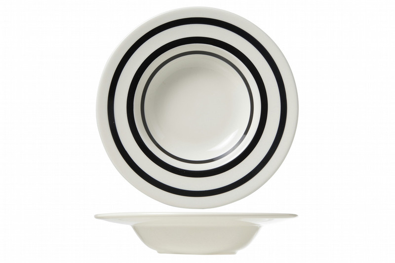 Cosy & Trendy 6385035 Round Ceramic Black,White dining bowl