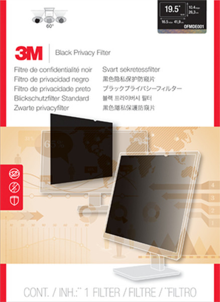 3M OFMDE001 19.5" Monitor Frameless display privacy filter