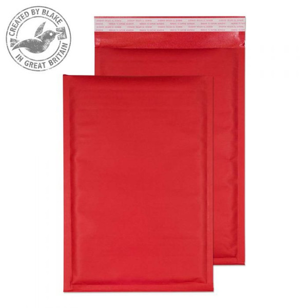 Blake Purely Packaging Envolite Red Padded Pocket Peel and Seal C4+ 335x230mm (Pack 100)