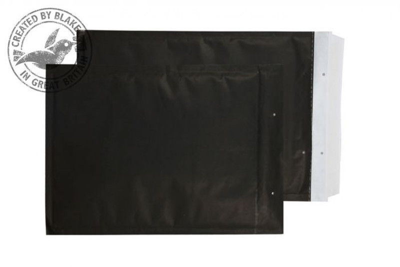 Blake Purely Packaging Envolite Black Padded Pocket Peel and Seal 470x350mm (Pack 50)