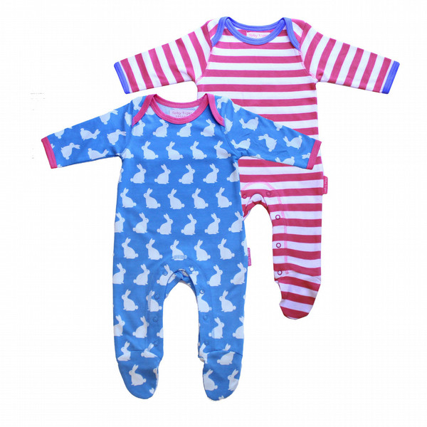 Toby Tiger Organic Cotton Bunny Sleepsuit Pack