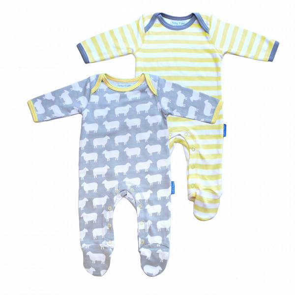 Toby Tiger Organic Cotton Sheep Sleepsuit Pack