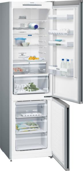 Siemens KG39NVI45 Отдельностоящий 279л 87л A+++ Металлический холодильник с морозильной камерой