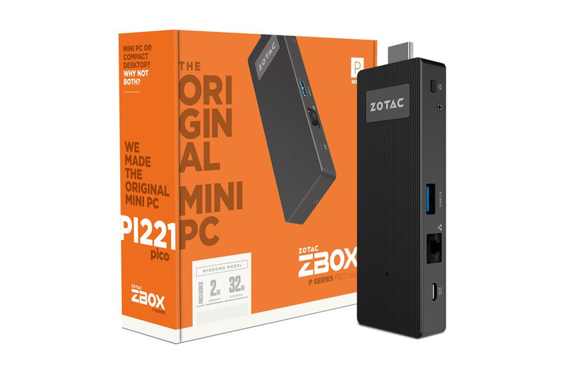Zotac ZBOX PI221 x5-Z8300 1.44GHz Windows 10 HDMI Black